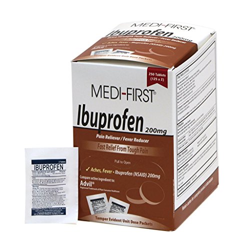 Book Cover Medi-First Ibuprofen, 250 Per Box, 2 Tablets Per Packet