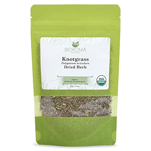 Pure and Organic Biokoma Knotgrass Dried Herb - Natural Herbal Tea in Resealable Pack Moisture Proof Pouch 50g