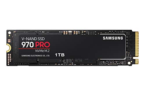 Book Cover SAMSUNG 970 PRO SSD 1TB - M.2 NVMe Interface Internal Solid State Drive with V-NAND Technology (MZ-V7P1T0BW) Black/Red