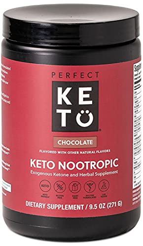 Book Cover Perfect Keto Nootropic Brain Supplement: Enhance Focus and Energy, Boost Concentration, Improve Memory and Clarity - MCTs, Ketones, L-theanine, Ginkgo Biloba, Catâ€™s Claw, Alpha Lipoic Acid, and GPC