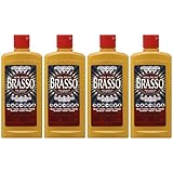 Brasso Metal Polish, 8 oz Bottle for Brass, Copper, Stainless, Chrome, Aluminum, Pewter & Bronze, 8 oz (Pack of 4)