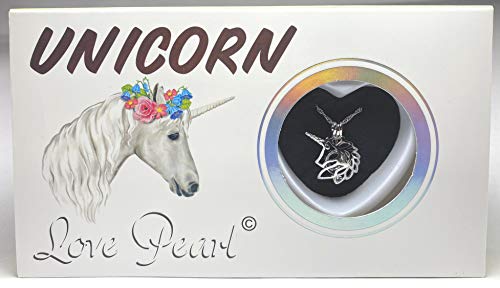 Book Cover Unicorn Love Wish Pearl Kit Chain Necklace Kit Pendant Cultured Pearl in Kit Set With Stainless Steel Chain 16