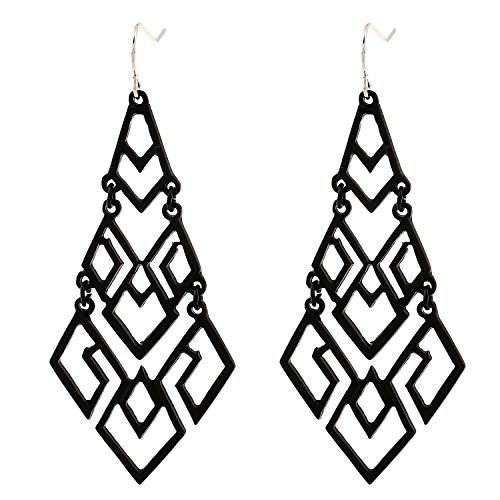 D EXCEED Women's Chandelier Drop Earrings Gift Wrapped Fashion Gold Cutout Tiered Dangle Drop Earrings