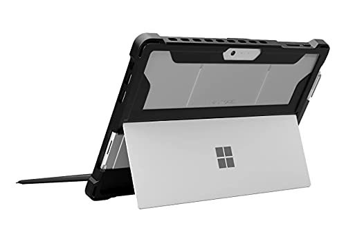 Book Cover MAX Extreme Shell for Microsoft Surface Pro 5 2017 / Surface Pro 4 2015 Rugged Protective Case (Black) - Protective Stand, Stylus Pen Holder
