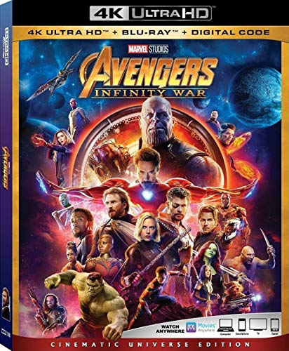 Book Cover Avengers Infinity War 4K Ultra HD + Blu Ray + Digital Code [Blu-ray]