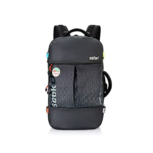 Seek 45L Black Travel Backpack by Safari Bags