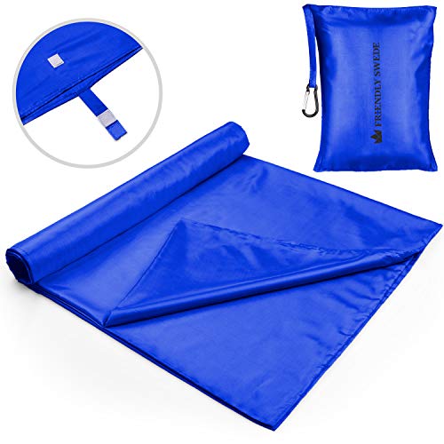 The Friendly Swede Sleeping Bag Liner - Travel and Camping Sheet, Pocket-Size, Ultra Lightweight, Silky Smooth Cool or Cotton Soft Warm Microfiber with Stuff Sack
