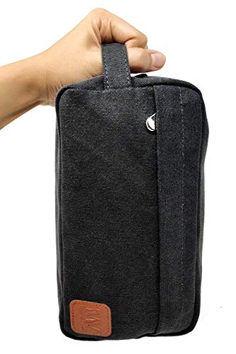 Toiletry Bag for Men - Dopp Kit for Travel, Water-resistant Bathroom Toiletries Organizer PU Leather Cosmetic Bags