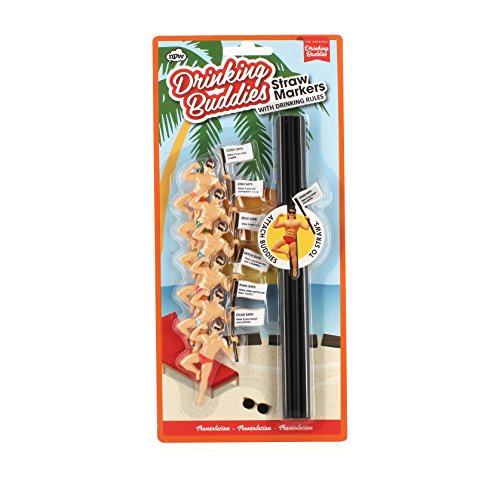 Drinking Buddies Original Straw Markers, 6-Piece Set