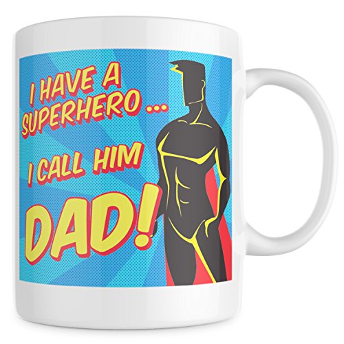 Book Cover Christmas Gifts for Dad from Daughter - Dad Mug - Gifts for Dad - Best Dad Gifts - Fathers Day Gifts - Dad Coffee Mug - Super Hero Dad Mug
