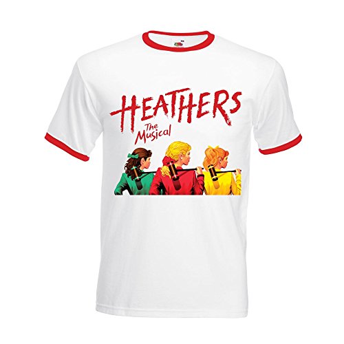 Heathers T-Shirt, Heathers The Musical Characters Unisex Shirt | White with red Ringers (S)