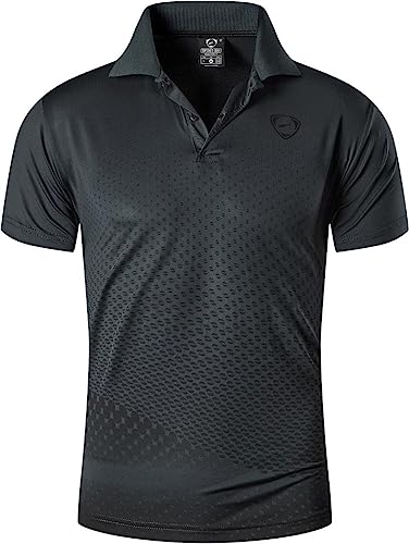 jeansian Men's Sport Outdoor Quick Dry Short Sleeves Polo Tee T-Shirt Tops LSL195