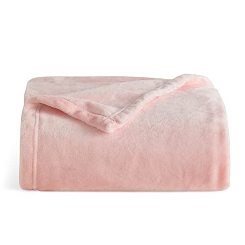 Book Cover Bedsure Fleece Blanket Twin Blanket Pink - 300GSM Soft Lightweight Plush Cozy Twin Blankets for Bed, Sofa, Couch, Travel, Camping, 60x80 inches