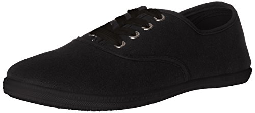 Easy USA Womens Lace Up Canvas Plimsol Sneakers Shoes