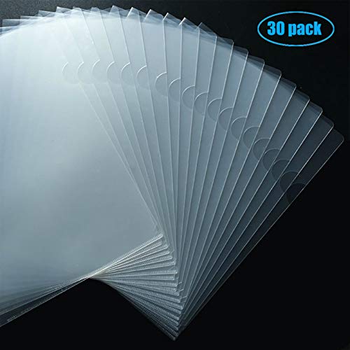 Foroffice 30 Pack Clear Document Folder Copy Safe Project Pocket US Letter/ A4 Size in Transparent Color
