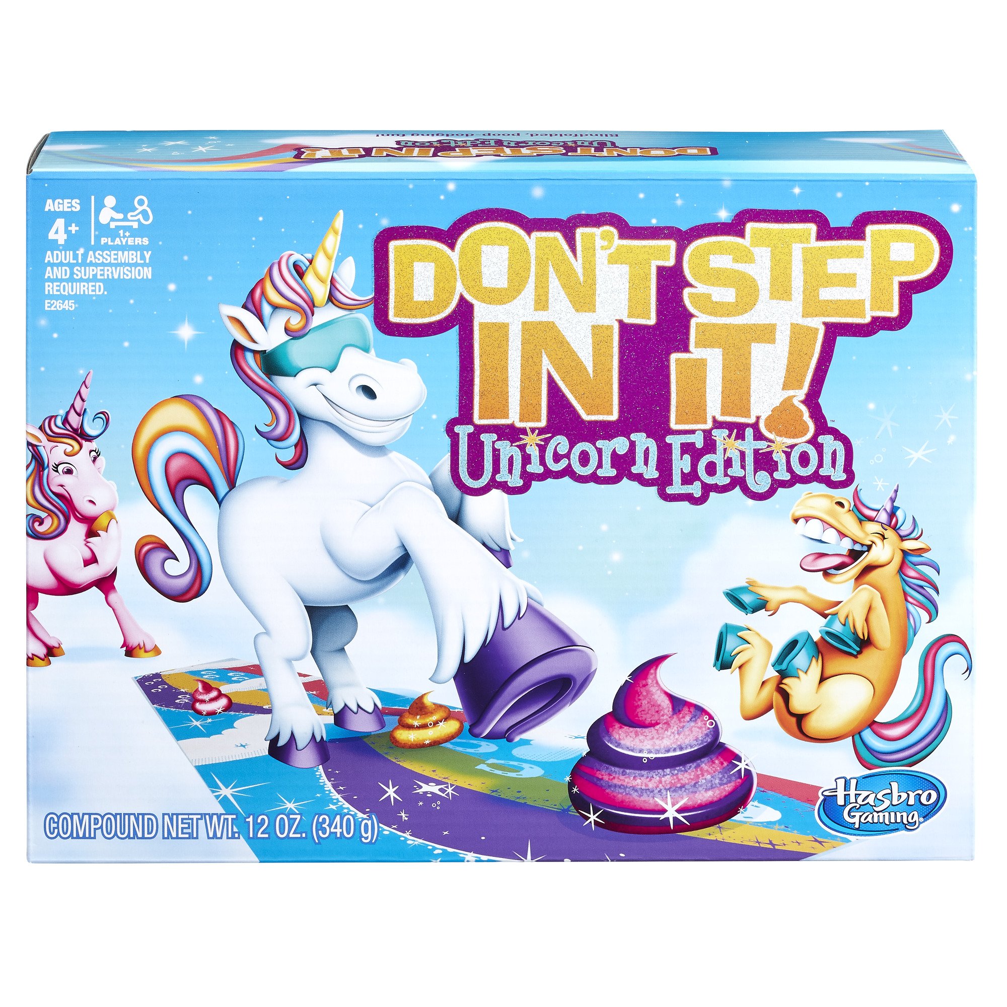 Book Cover Hasbro Gaming Don’t Step In It Game, Unicorn Edition (Amazon Exclusive), 4 years & up