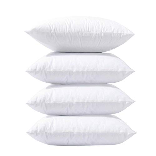 Phantoscope 20 x 20 Pillow Inserts, Set of 4 Hypoallergenic Square Form Decorative Throw Pillow Inserts, Made in USA Couch Bed Pillows - 20 inches