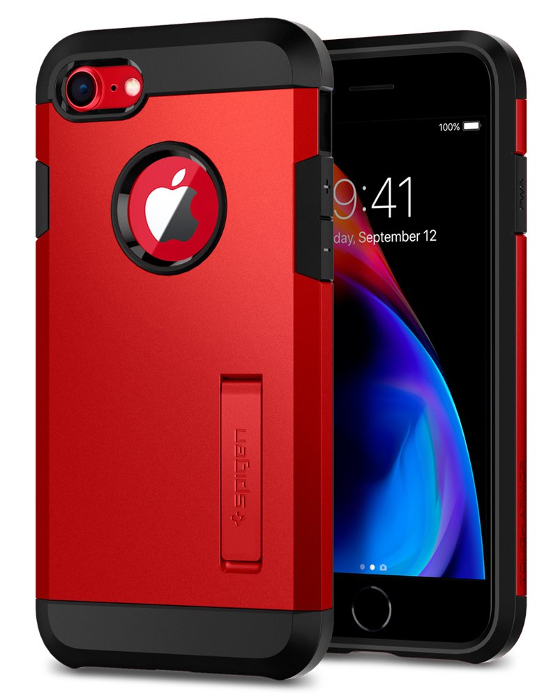 Spigen Tough Armor [2nd Generation] Designed for iPhone 8 Case (2017) / Designed for iPhone 7 Case (2016) - Red