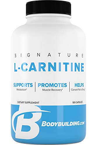 Bodybuilding Signature L-Carnitine Capsules | CARNIPURE Amino Acid | Support Metabolism, Helps Convert Fat to Energy | 180 Servings