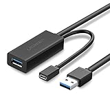 UGREEN USB Extension Cable USB 3.0 Male to Female Active Repeater Cable with Signal Amplifier Repeater for Printers WiFi Antenna Playstation HTC Vive Keyboard Game Console 15FT