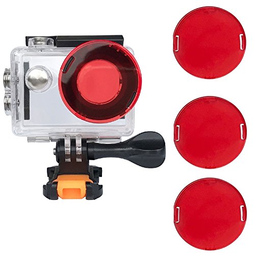 VVHOOY Waterproof Case Dive Housingï¼ŒProtective Underwater Dive Case Shell with 3 Pack Red Filter for AKASO EK7000/EKEN H9R/FITFORT/Mospro FT7500/DROGRACE WP350 Action Camera