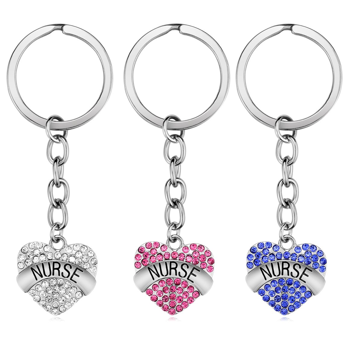 Nurse Gifts for Women - 3PCS Nurse Keychain, Nursing Graduation Gifts, Birthday Christmas Gift for Nurses