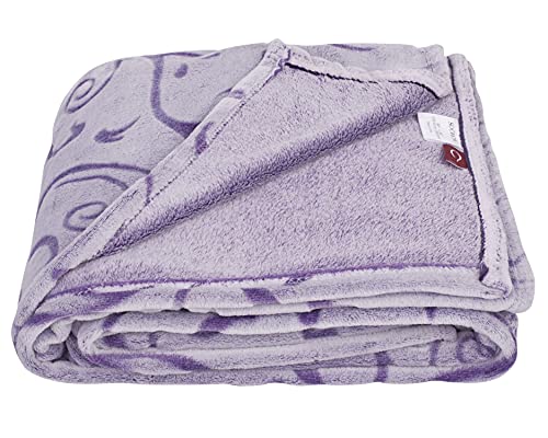 Book Cover SOCHOW Uragiri Flannel Fleece Throw Blanket, Lightweight Super Soft Cozy Plush Bed Blanket, 60 × 80 Inches, Purple