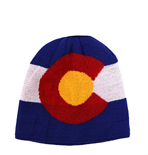 Euroscarves Colorado Flag Beanie Winter Cap Hat