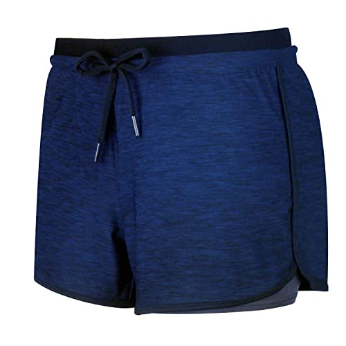 RIBOOM Women Workout Fitness Running Shorts Double Layer Active Yoga Gym Sport Shorts