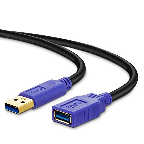 USB 3.0 Extension Cable 20Ft, USB 3.0 Extender Cord Type A Male to A Female for Oculus VR, Playstation, Xbox, USB Flash Drive, Card Reader, Hard Drive,Keyboard, Printer, Scanner, Camera and More