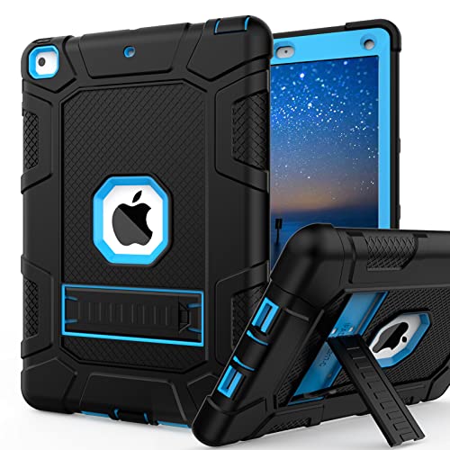 Rantice iPad 6th Generation Cases, iPad 5th Generation Case, iPad 9.7 Case, iPad Air 2 Case, Hybrid Shockproof Rugged Drop Protection Case Built with Kickstand for iPad 9.7 inch (Blue)