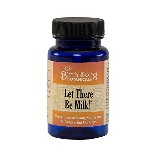 Birth Song Botanicals Let There Be Milk Best Vegetarian Lactation Supplement, Liquid Capsules, 60 Count