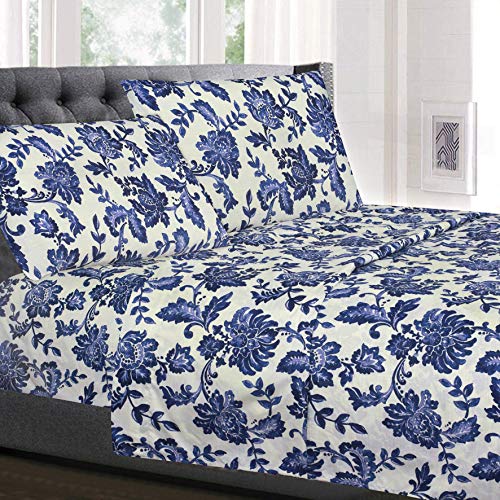 Sweet Home Collection 1800 Thread Count Soft Egyptian Quality Brushed Microfiber Luxury Bedding Set with Flat, Fitted Sheet, 2 Pillow Cases, Queen, Tuscany