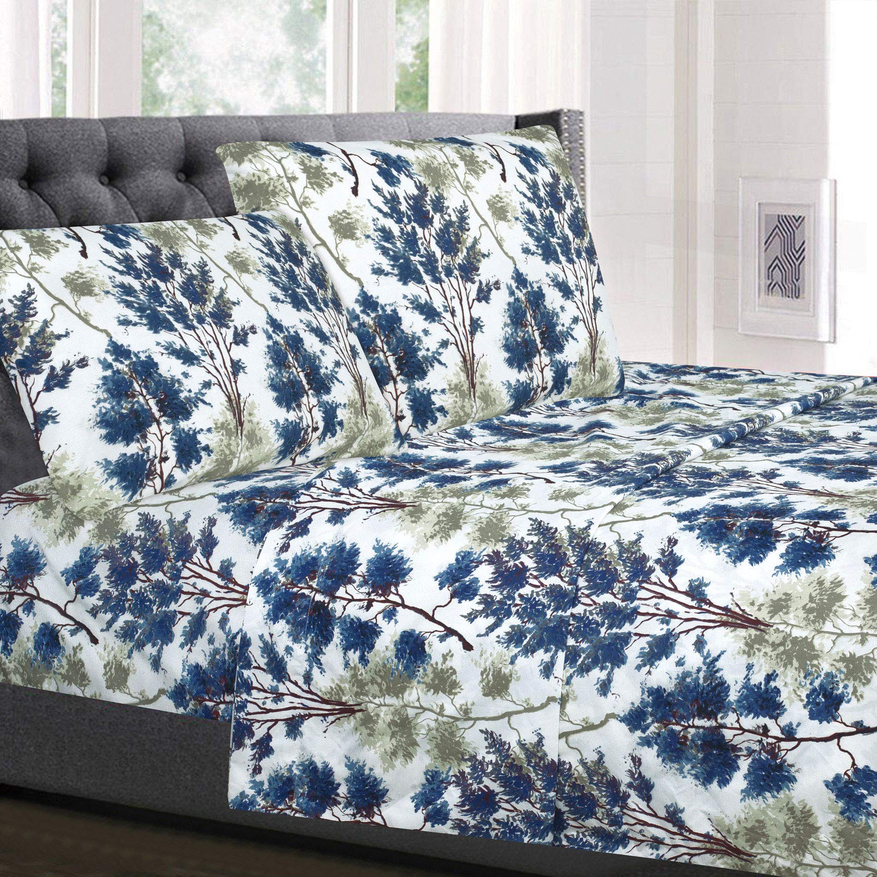 King Size Sheets - Breathable Luxury Bed Sheets with Full Elastic & Secure Corner Straps Built In - 1800 Supreme Collection Extra Soft Deep Pocket Bedding Set, Sheet Set, King, Florence