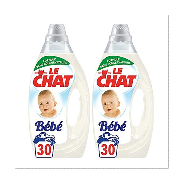 Le Chat Bébé - Lessive Liquide - Lot de 2 x 1,6L - 60 Lavages