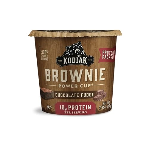 Kodiak Cakes Chocolate Fudge Brownie in a Cup, 2.36 Ounce (Pack of 12) (Packaging May Vary)