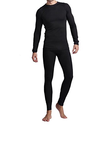 American Casual Long Johns for Men, Soft Shirt/Pants 2PC Fleece Thermal Set