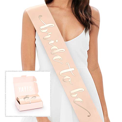 xo, Fetti Rose Gold Bachelorette Party Sash - Bride to Be | Bachelorette Party Decorations - Sash for Bride | Bridal Shower Gift | Engagement Party Decoration | Bach Favor