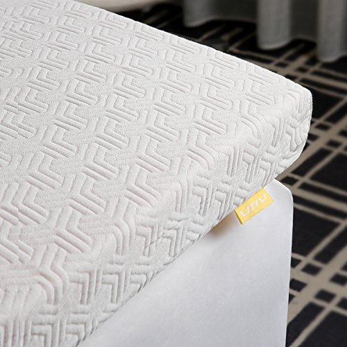 UTTU 3-Inch Red Respira Memory Foam Mattress Topper, 2-Layer Ventilated Design Bed Topper, Removable Hypoallergenic Soft Cover, CertiPUR-US - King Size