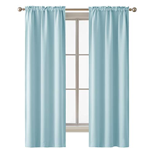 Book Cover Deconovo Rod Pocket Window Panels Room Darkening Thermal Insulated Blackout Curtains for Nursery Room 38 Inch by 72 Inch Red 2 Curtain Panels