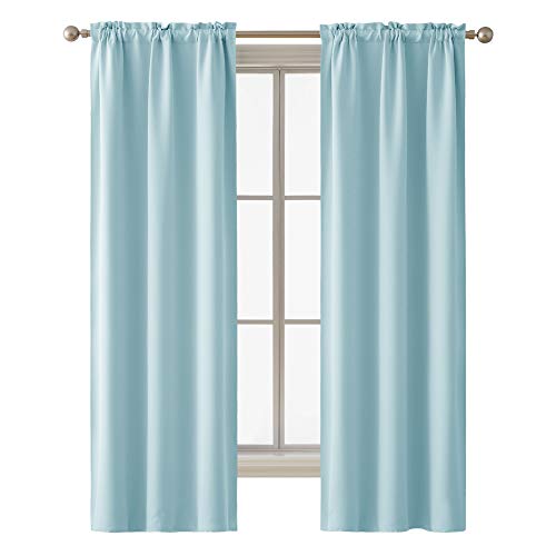 Deconovo Rod Pocket Window Panels Room Darkening Thermal Insulated Blackout Curtains for Nursery Room 38 Inch by 72 Inch Red 2 Curtain Panels
