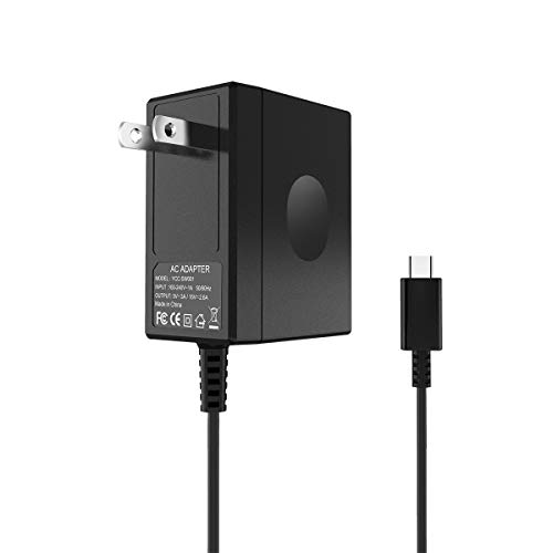 AC Adapter for Nintendo Switch DC15V/2.6A Switch Power Adapter with 5FT Cord Switch Fast Travel Charger with Type C Nintendo Switch Wall Charger for Nintendo Switch Support TV Mode and Dock Station
