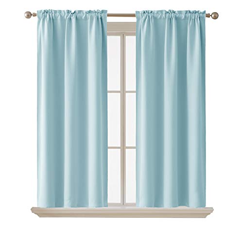 Book Cover Deconovo Blackout Curtain Room Darkening Thermal Insulated Curtains Rod Pocket Window Curtain for Bedroom Red 38 x 54 Inch 2 Panels
