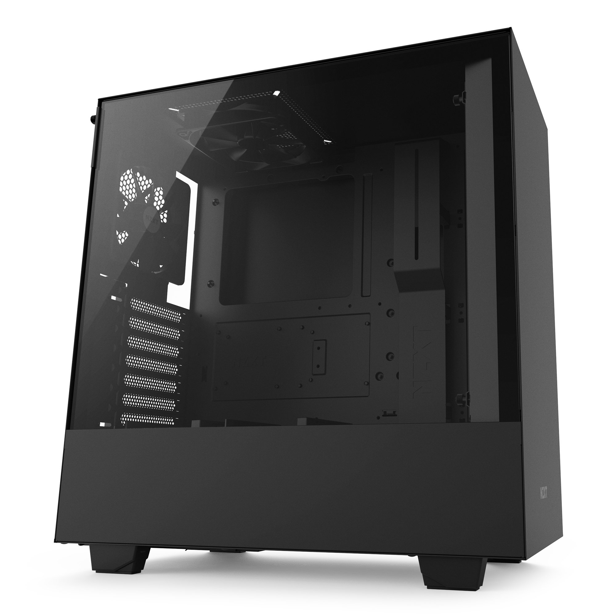 Book Cover NZXT CA-H500B-B1 – Compact ATX Mid-Tower PC Gaming Case – Tempered Glass Panel – Enhanced Cable Management System – Water-Cooling Ready - Black - 2018 Model Black H500 Non i-Series