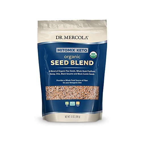 Book Cover Dr. Mercola, Pure Power Organic Mitomix Seed Blend, 12 oz (340 g), 34 Servings, Flax Seeds, Black Sesame Seeds, Black Cumin Seeds, non GMO, Soy Free, Gluten Free, USDA Organic