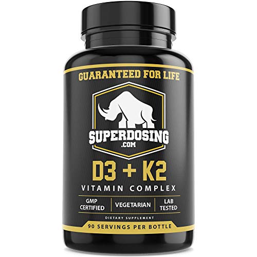 Best Value, Max Strength 10,000 iu Vitamin D3 and 1500 mcg Vitamin K2 Supplements 1 Bottle Pk. D3K2 Vitamins and Supplements for The Health. D3-K2 MK4 Capsules, Best K2D3 Vitamin for Immune System