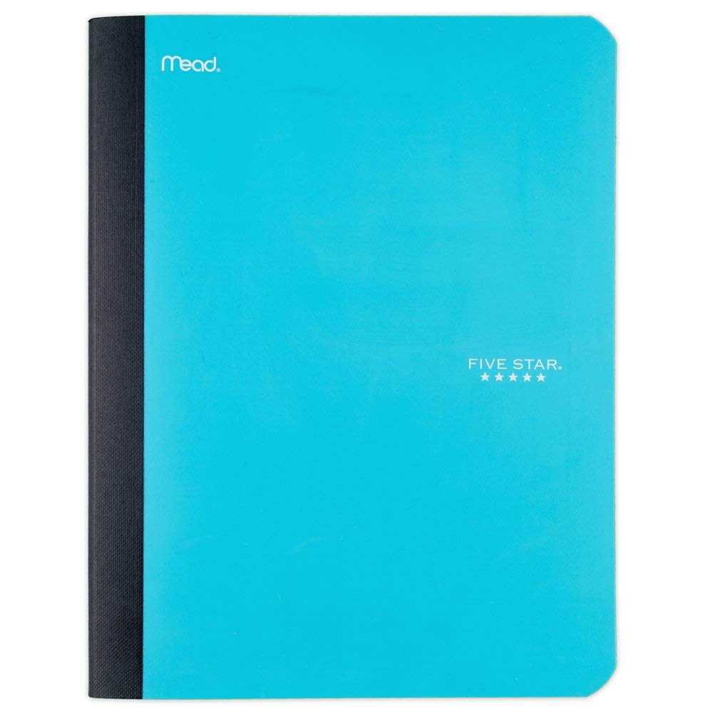 Five Star Composition Notebook, College Ruled Comp Book, Writing Journal, Lined Paper, Home School Supplies for College Students & K-12, 100 Sheets, 9-1/2" x 7-1/2", Teal (09120AA4) Pack of 1 07 Teal