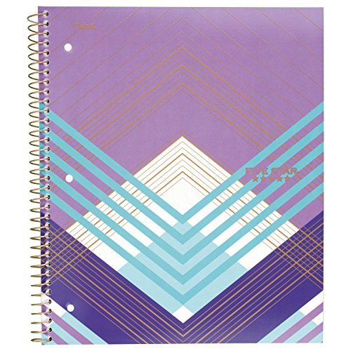 Five Star Spiral Notebook, 1 Subject, College Ruled Paper, 100 Sheets, 11" x 8-1/2", V Purple (06348BQ8)