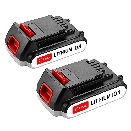 Energup [Upgraded] 2 Pack 20v 2000mah Lithium-Ion Replacement Battery for Black&Decker LBXR20 LB20, LBX20 Cordless Tool Battery