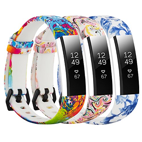 Baaletc Cute Rubber Replacement Accessory Watch Band/Wristband Bracelet Strap with Stainless Steel Buckle for Fitbit Alta, Fitbit Alta HR Fitness Trackers, One Size